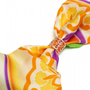 Tang Flower anello per foulard Rose Gold